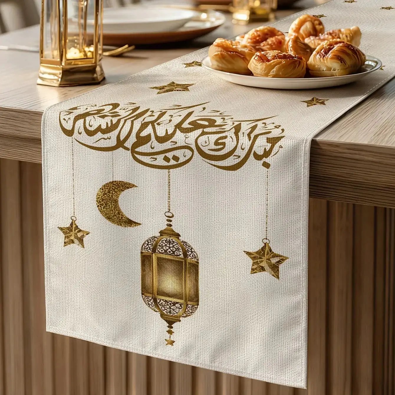 Table Runner - Rectangular Cotton Linen Rectangular by House Of Avana