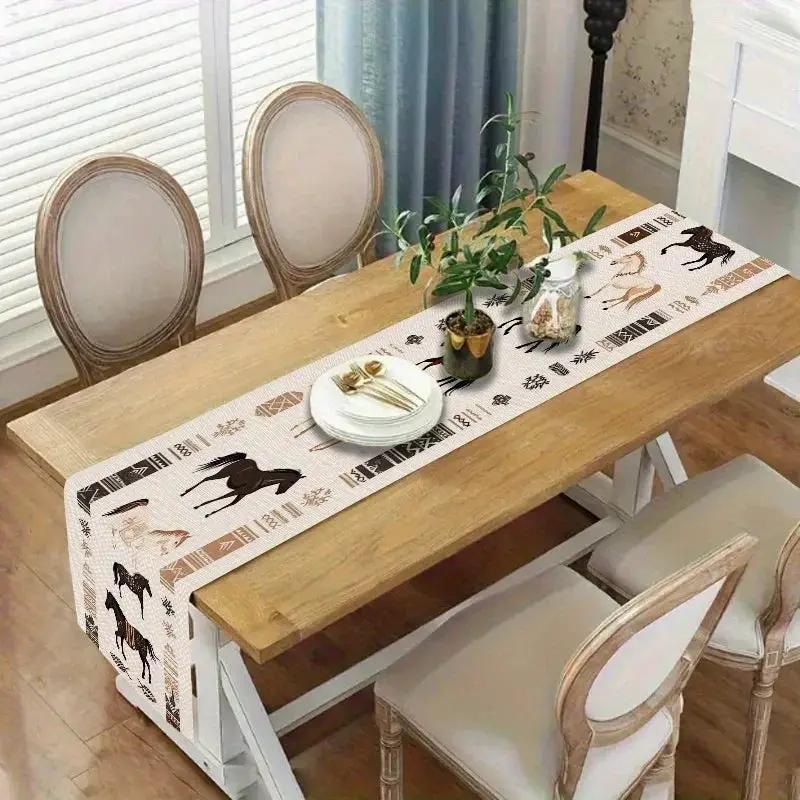 Table Runner - Rustic Polyester Western by House Of Avana