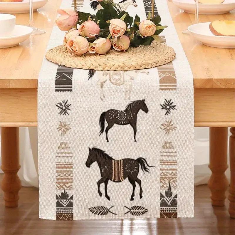 Table Runner - Rustic Polyester Western by House Of Avana