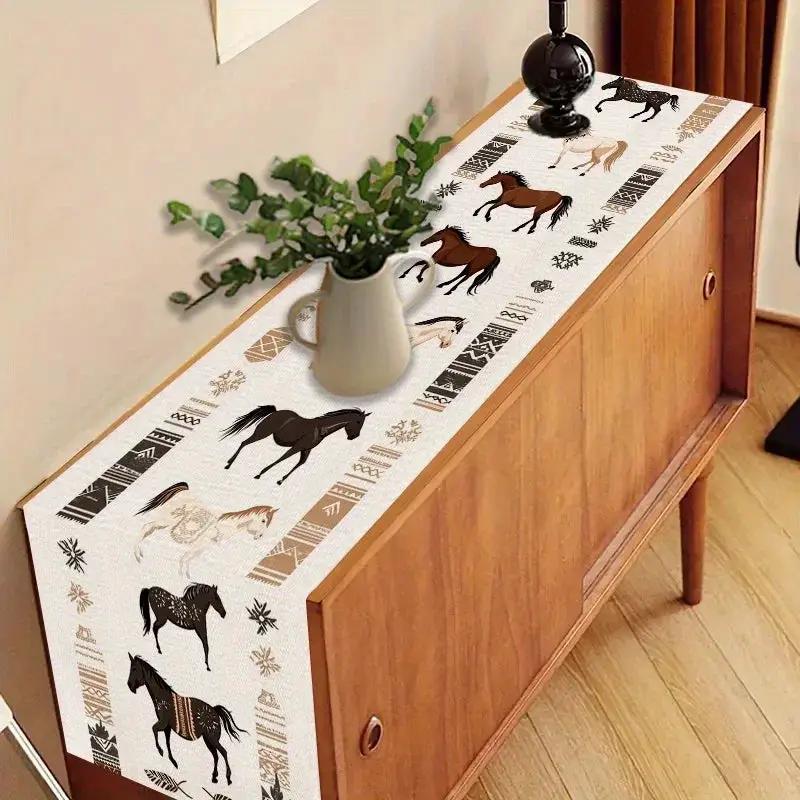Table Runner - Rustic Polyester Western by House Of Avana