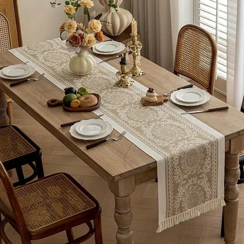 Table Runner - Waterproof Polyester Floral by House Of Avana