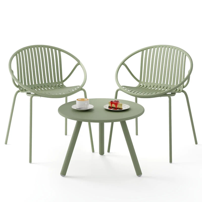 3-Piece Patio Conversation Set with Round Coffee Table by DirectDeals