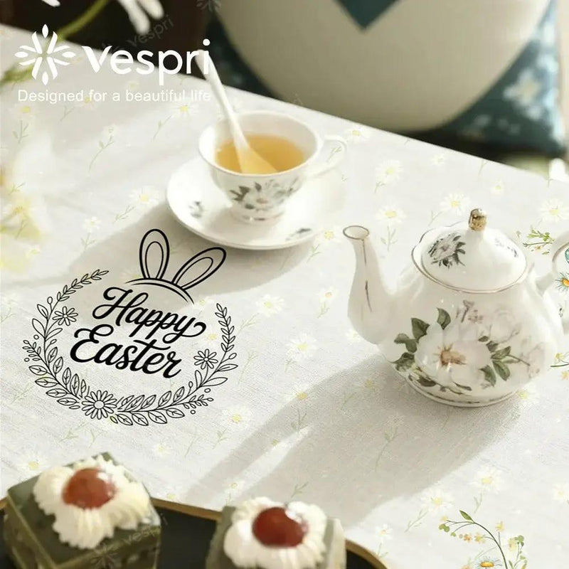 Tablecloth - Decorative White Round by House Of Avana