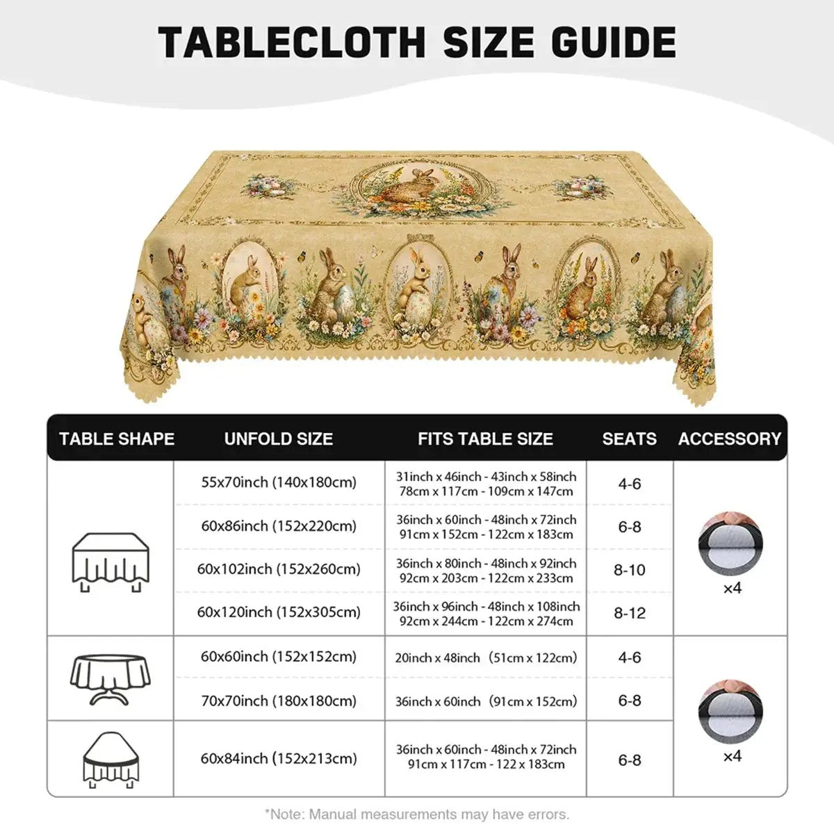 Tablecloth - Vintage Floral Polyester Round by House Of Avana