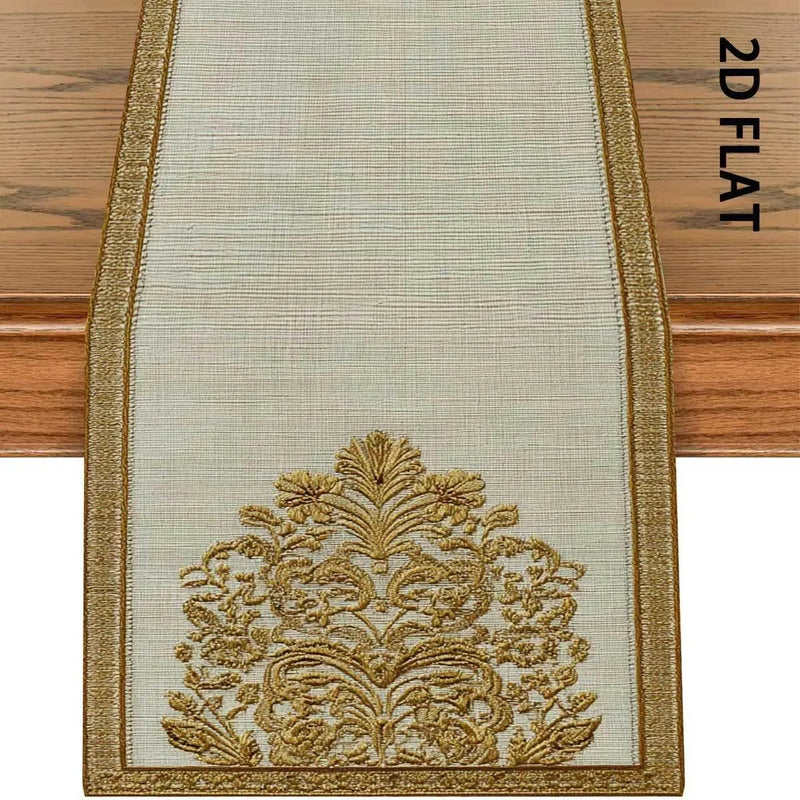 Tablecloth - Vintage Golden Floral by House Of Avana
