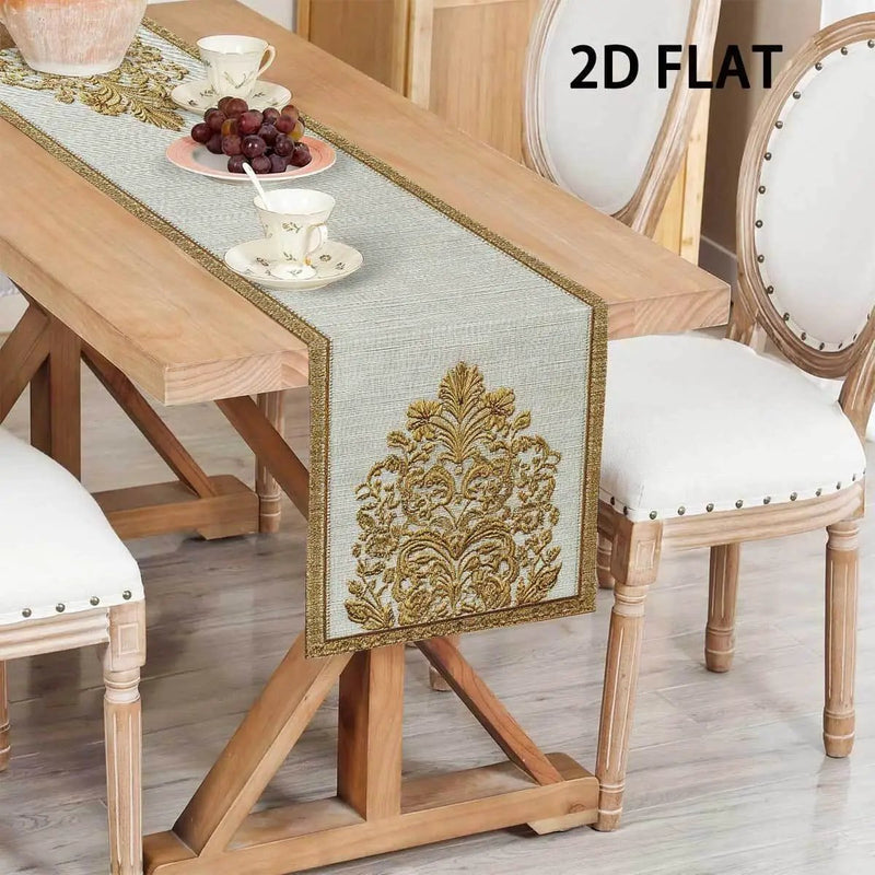 Tablecloth - Vintage Golden Floral by House Of Avana