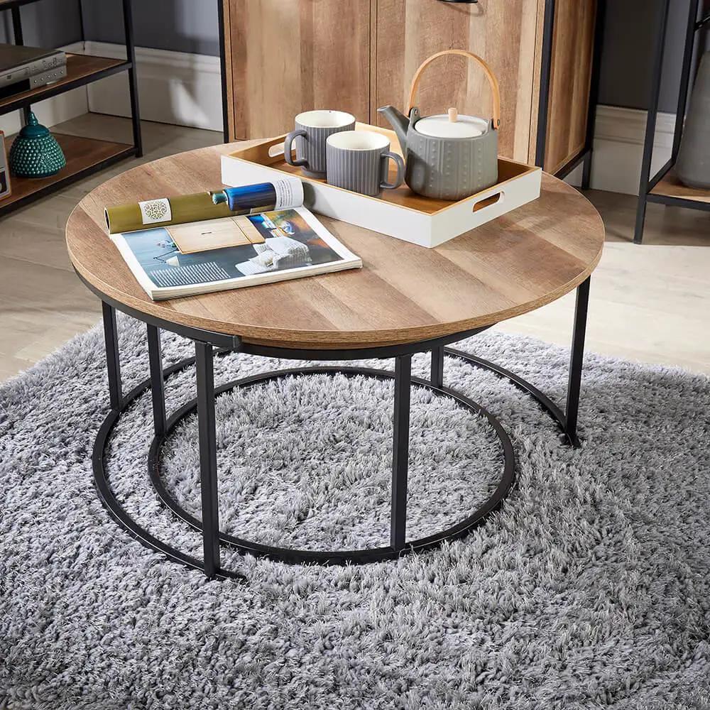 Tables - Stackable Grey Round by House Of Avana