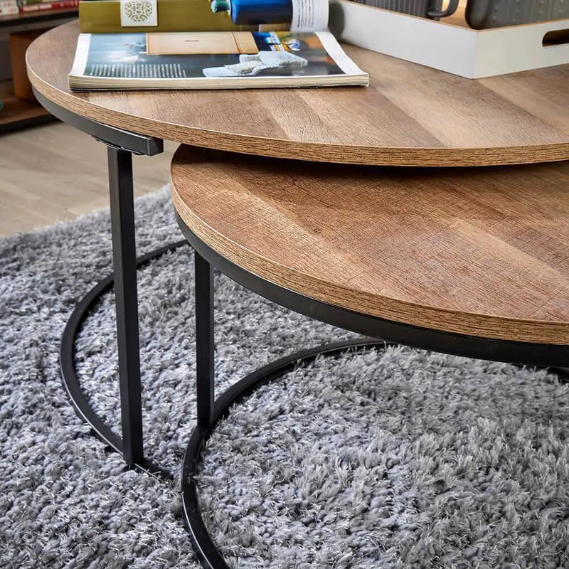 Tables - Stackable Grey Round by House Of Avana