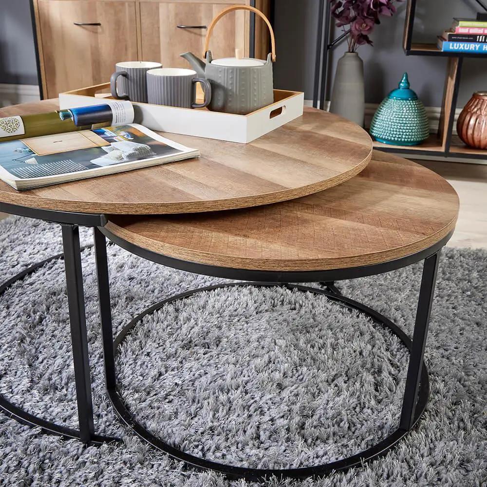 Tables - Stackable Grey Round by House Of Avana