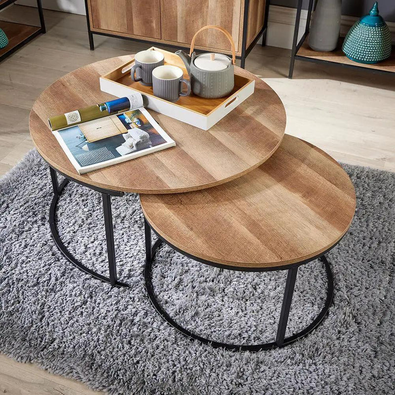 Tables - Stackable Grey Round by House Of Avana