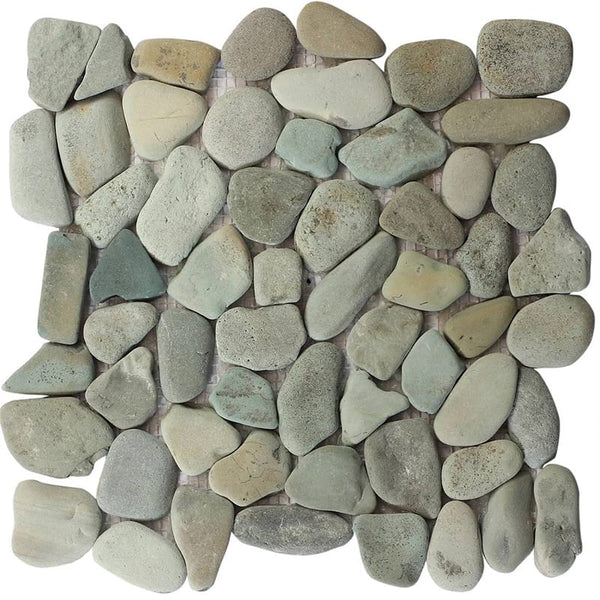 Taipei Green Natural Pebble Mosaics 12x12