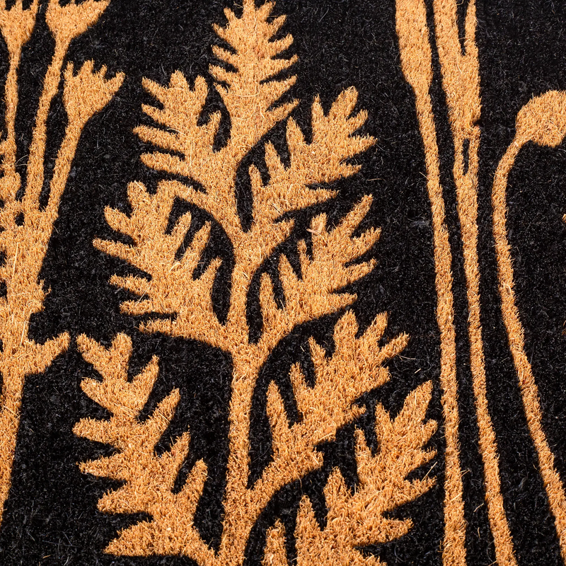 Tall Grass - Black Coir Doormat by Fab Habitat