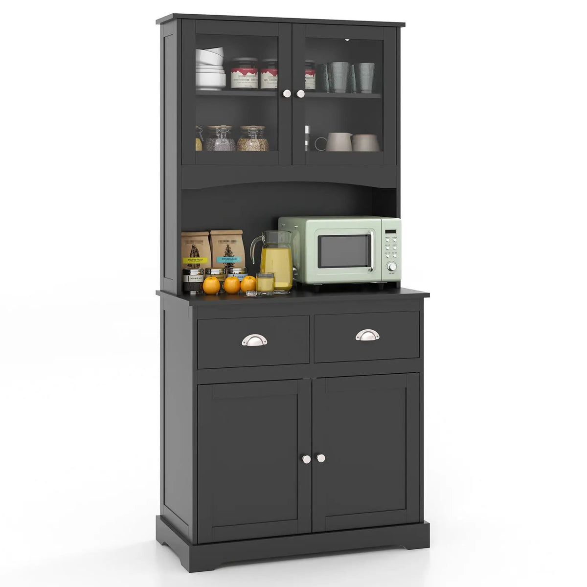 Tall Sideboard with 2 Drawers and Adjustable Shelves, photo 7 of 16