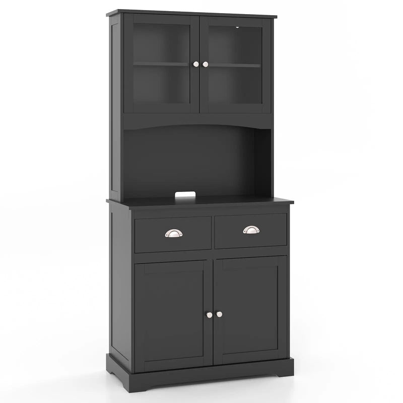 Tall Sideboard with 2 Drawers and Adjustable Shelves by DirectDeals