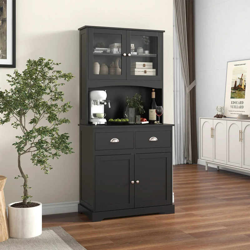Tall Sideboard with 2 Drawers and Adjustable Shelves by DirectDeals