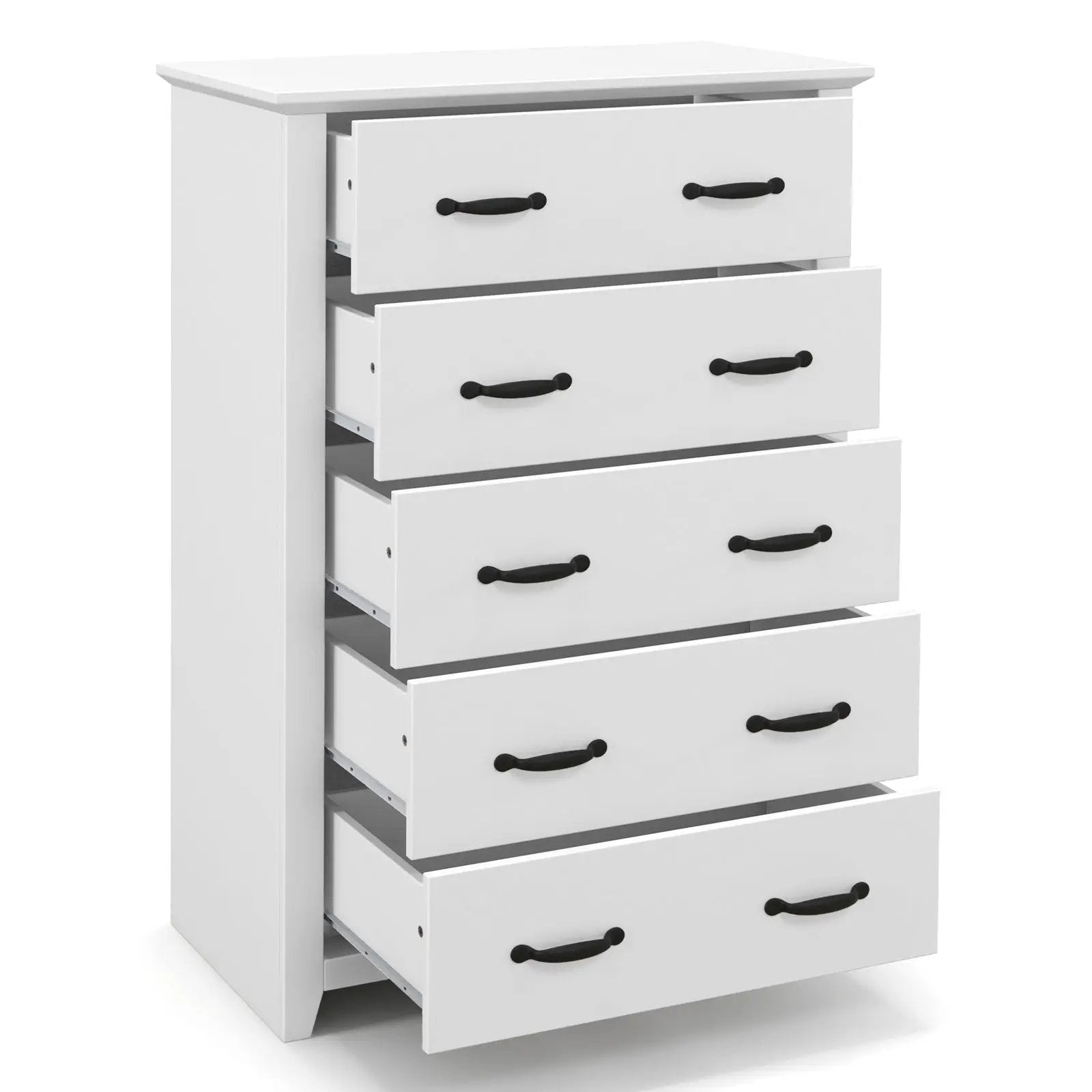 Tall Storage Dresser with 5 Pull-out Drawers for Bedroom Living Room by DirectDeals