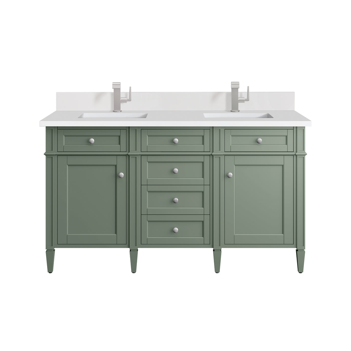 James Martin Brittany 60" Double Bathroom Vanity, Smokey Celadon, view 23