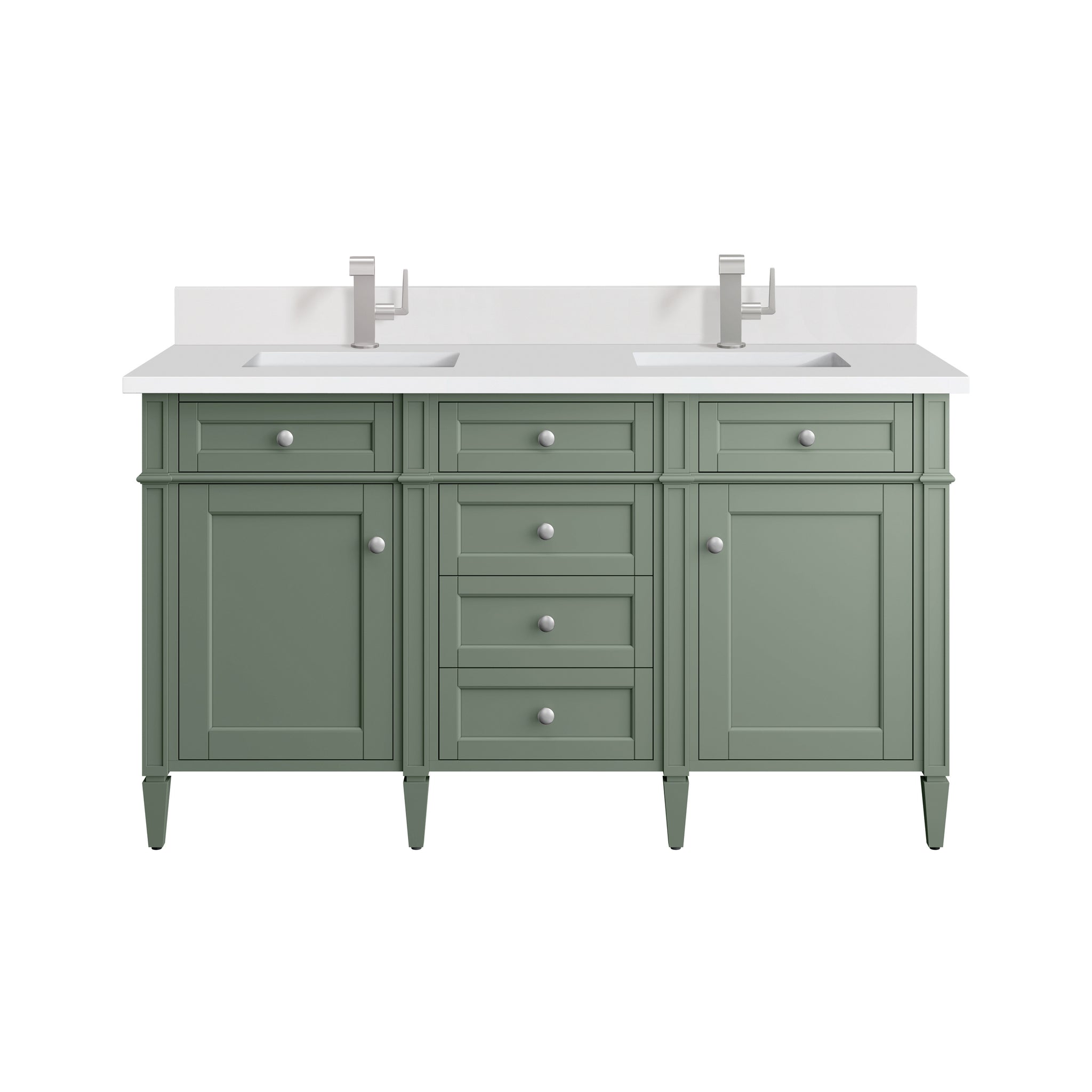 James Martin Brittany 60" Double Bathroom Vanity, Smokey Celadon, view 23