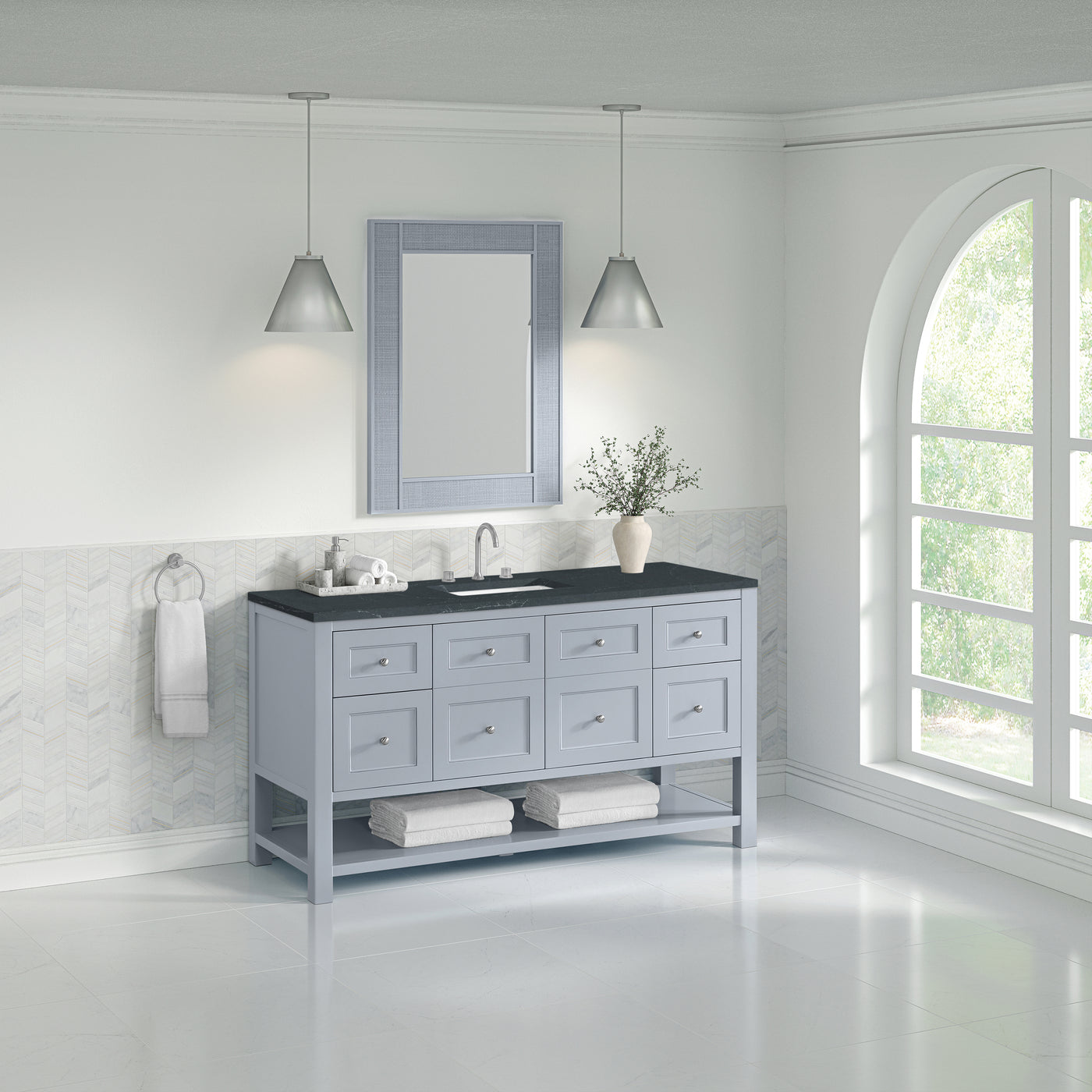 James Martin Breckenridge 60" Single Bathroom Vanity, Serenity Blue, view 33