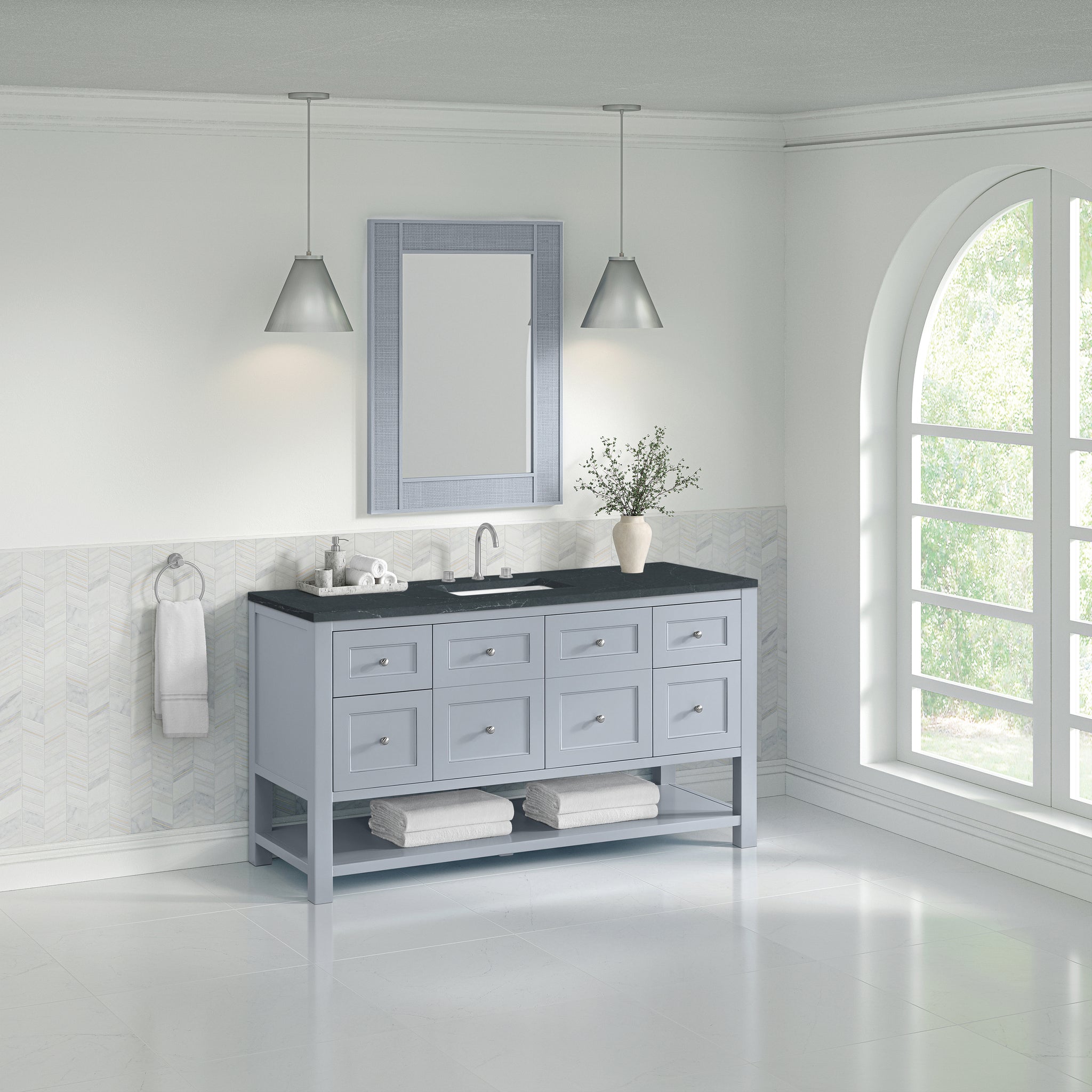 James Martin Breckenridge 60" Single Bathroom Vanity, Serenity Blue, view 33