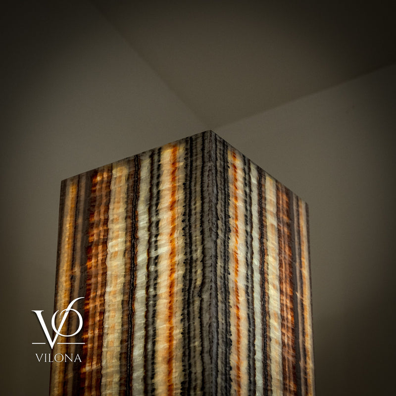 Tangerine Onyx Floor Lamp - Large - 63"H x 12"W - Square - #1, photo 5 of 19