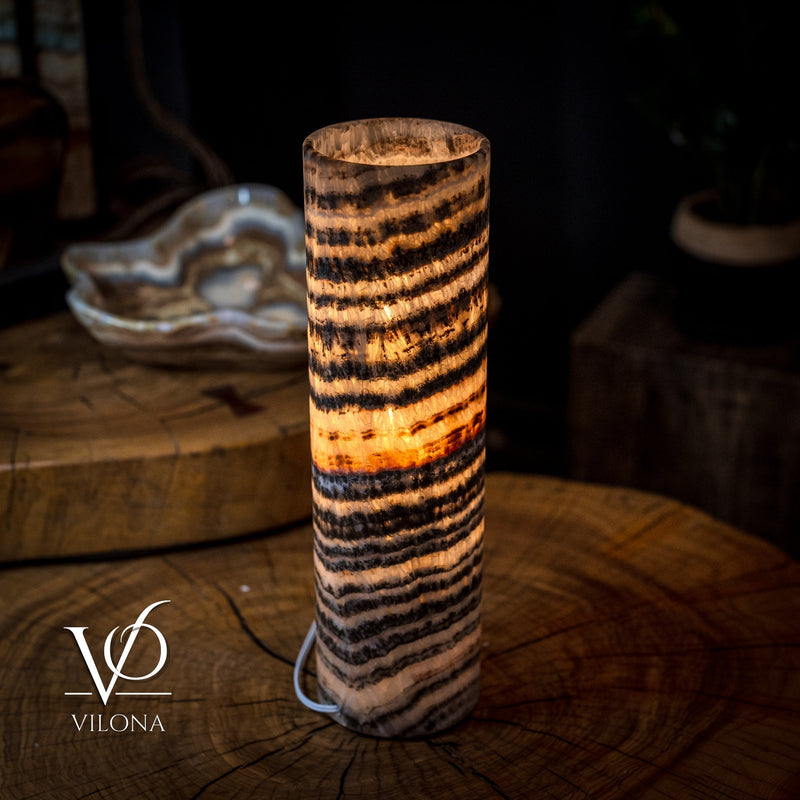 Tangerine Crystal (Onyx Table Lamp #31), photo 4 of 6