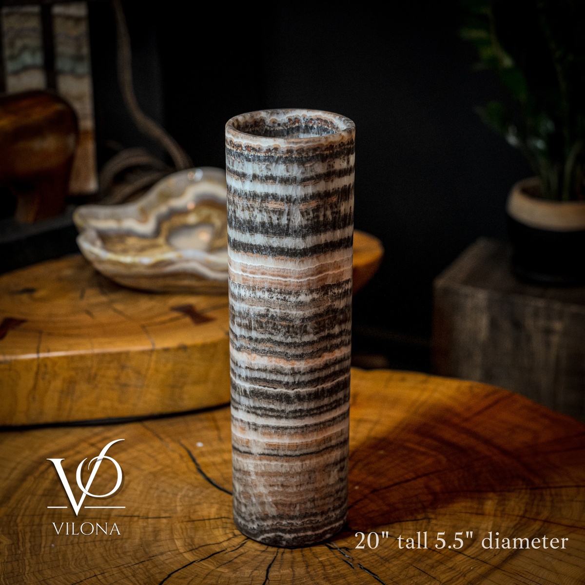 Tangerine Crystal (Onyx Table Lamp #32), photo 2 of 6