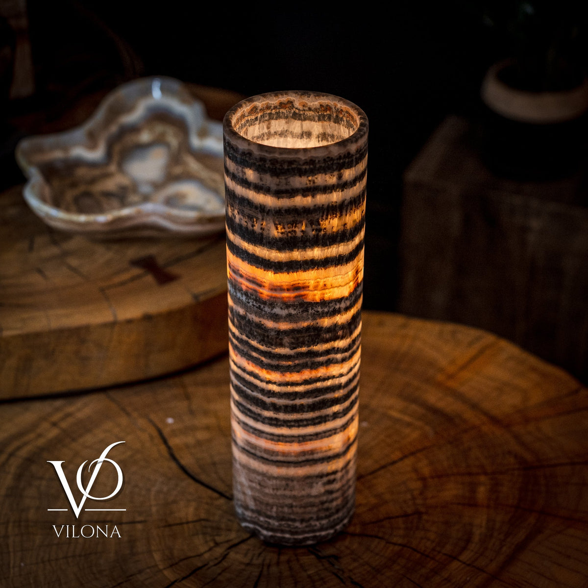Tangerine Crystal (Onyx Table Lamp #32), photo 3 of 6