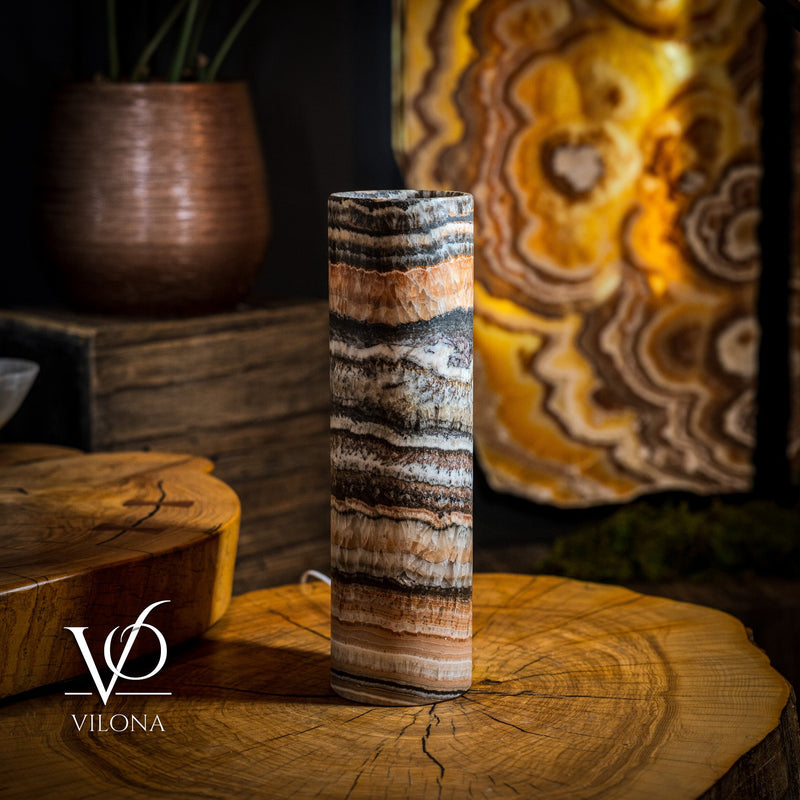 Tangerine Crystal (Onyx Table Lamp #40), photo 2 of 5