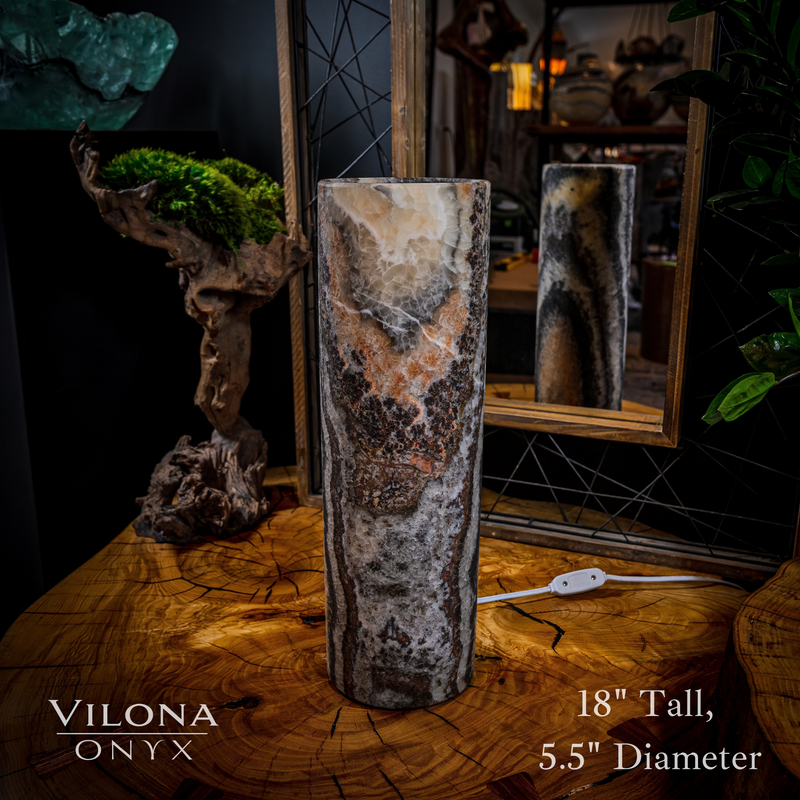 Tangerine Sierra Onyx Lamp (Table Lamp #10), photo 2 of 5