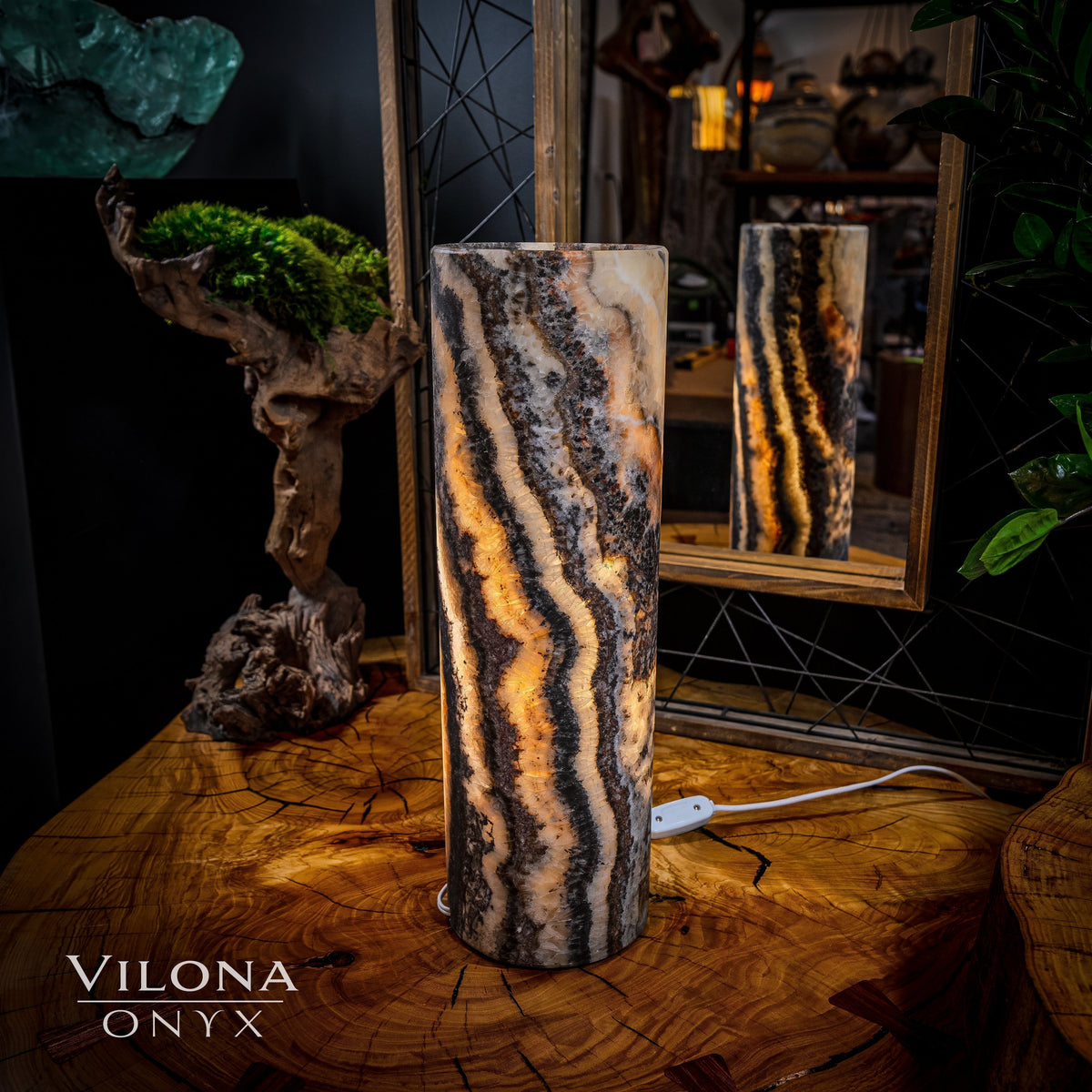 Tangerine Sierra Onyx Lamp (Table Lamp #10), photo 5 of 5