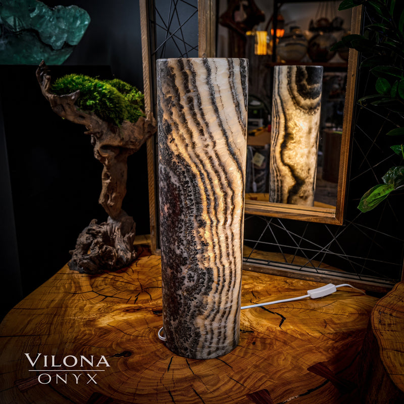 Tangerine Sierra Onyx Lamp (Table Lamp #13), photo 3 of 5