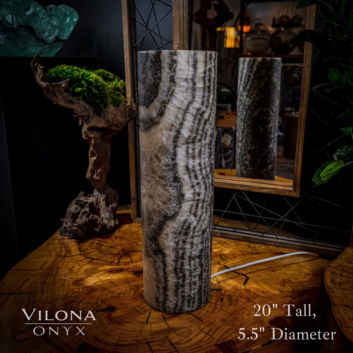 Tangerine Sierra Onyx Lamp (Table Lamp #13), photo 2 of 5