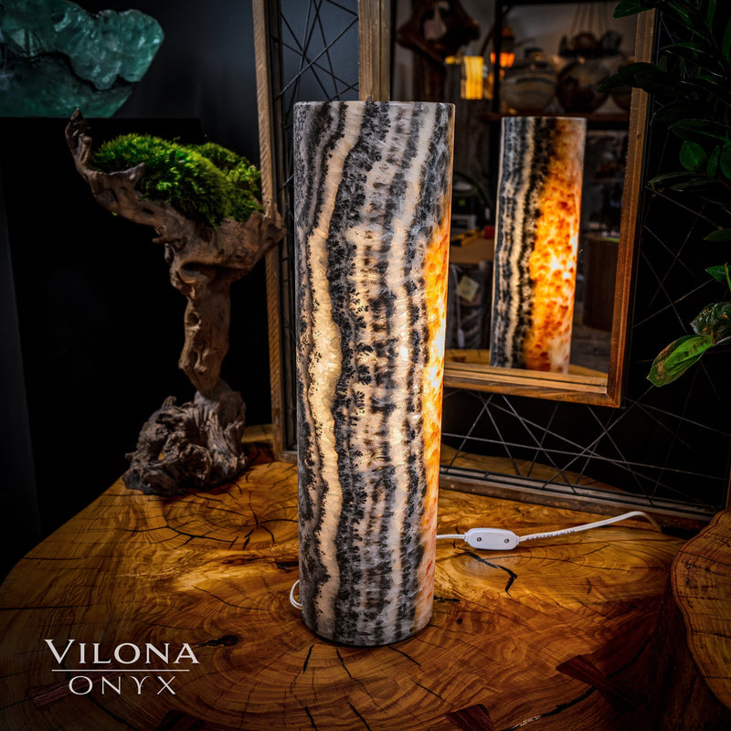 Tangerine Sierra Onyx Lamp (Table Lamp #14), photo 4 of 5