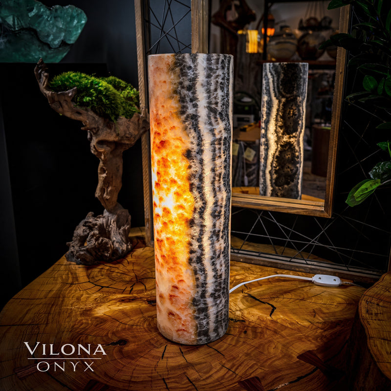 Tangerine Sierra Onyx Lamp (Table Lamp #14), photo 5 of 5