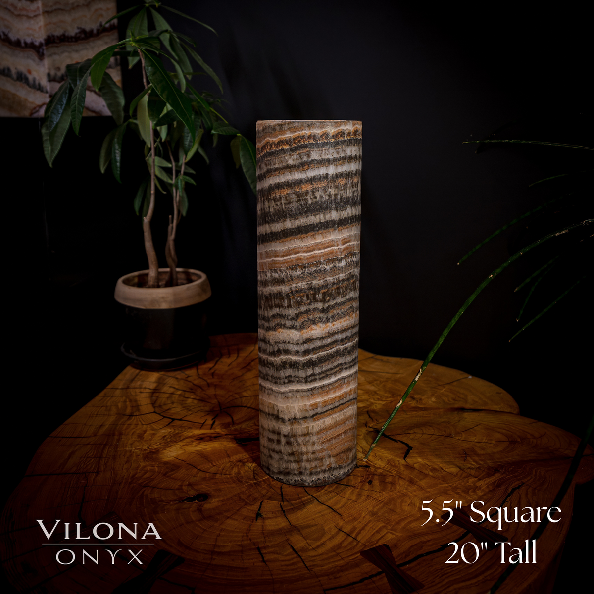 Tangerine Sierra Onyx Lamp (Table Lamp #16), photo 2 of 5