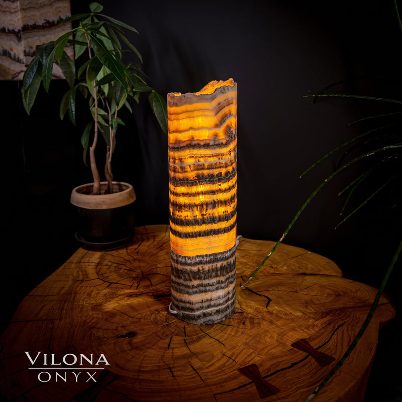 Tangerine Sierra Onyx Lamp (Table Lamp #23), photo 4 of 5