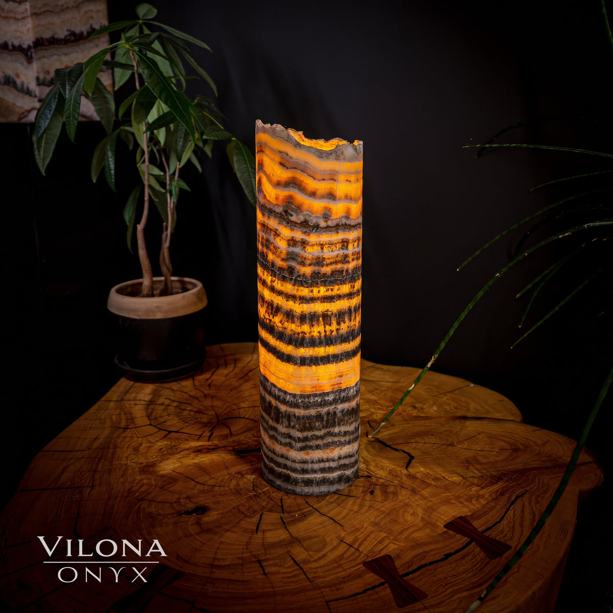 Tangerine Sierra Onyx Lamp (Table Lamp #23), photo 5 of 5