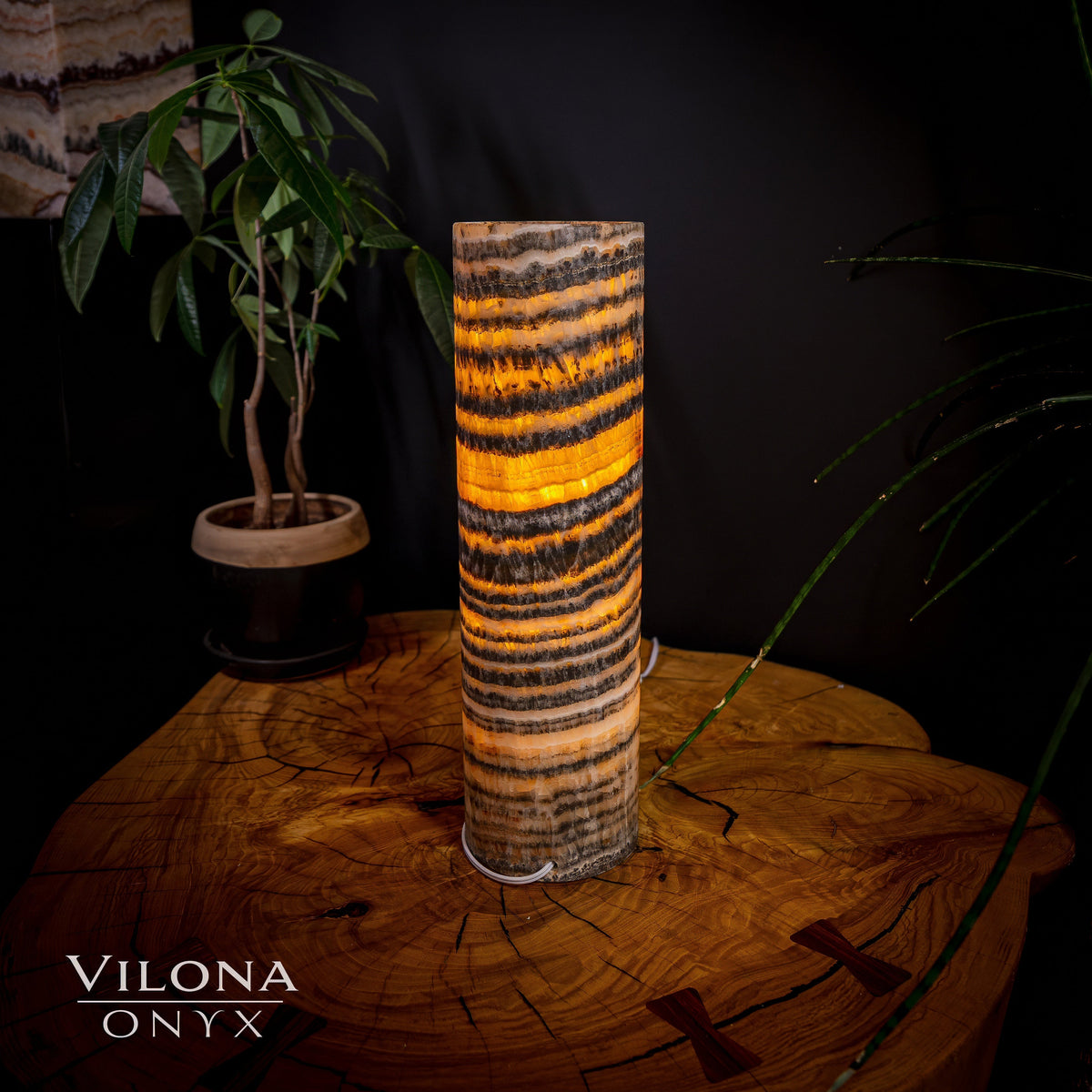 Tangerine Sierra Onyx Lamp (Table Lamp #26), photo 5 of 5