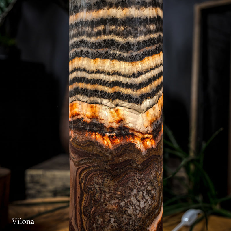 Tangerine Sierra Onyx Lamp (Table Lamp #5), photo 5 of 9