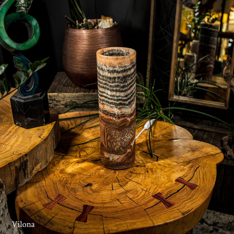 Tangerine Sierra Onyx Lamp (Table Lamp #5), photo 7 of 9