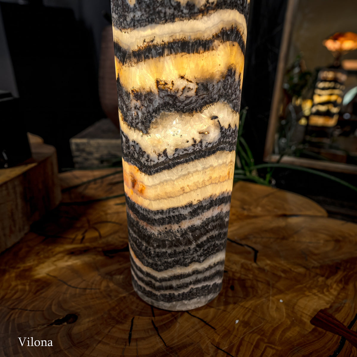 Tangerine Sierra Onyx Lamp (Table Lamp #8), photo 3 of 12