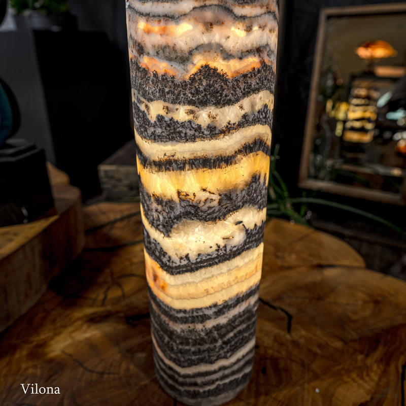 Tangerine Sierra Onyx Lamp (Table Lamp #8), photo 5 of 12