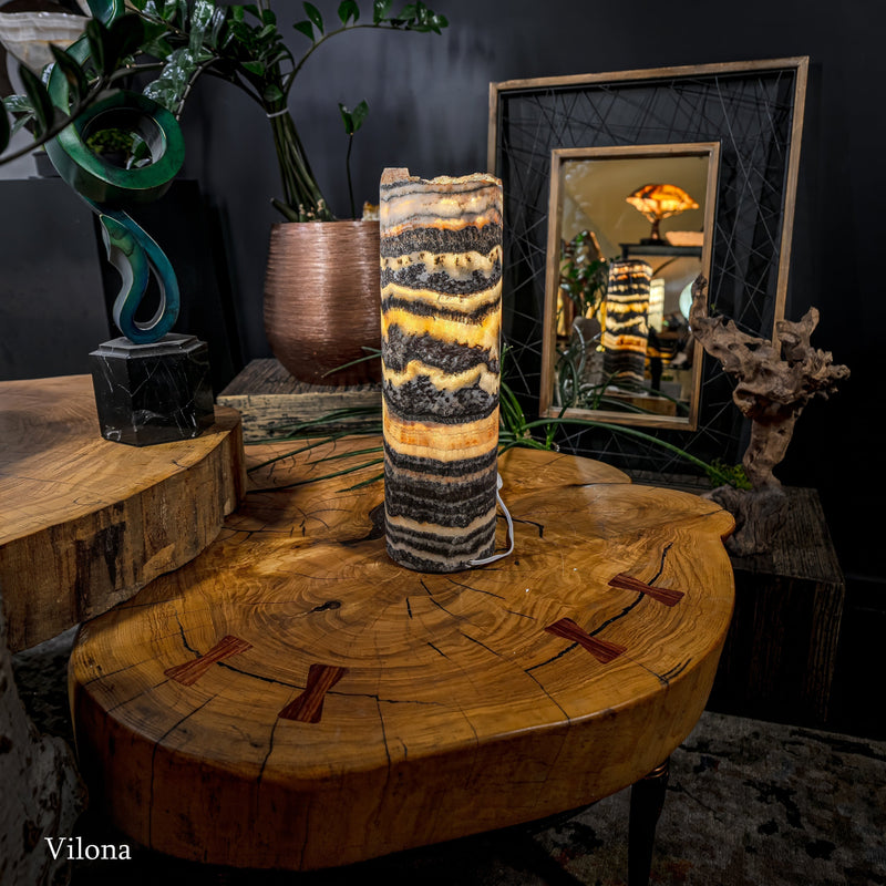 Tangerine Sierra Onyx Lamp (Table Lamp #8), photo 8 of 12