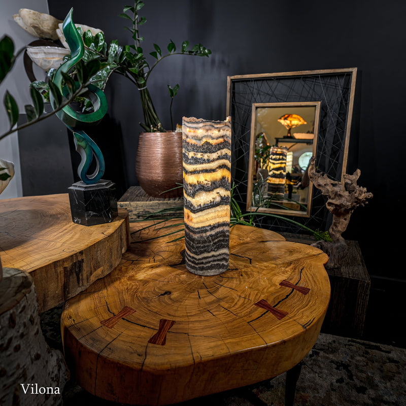 Tangerine Sierra Onyx Lamp (Table Lamp #8), photo 9 of 12