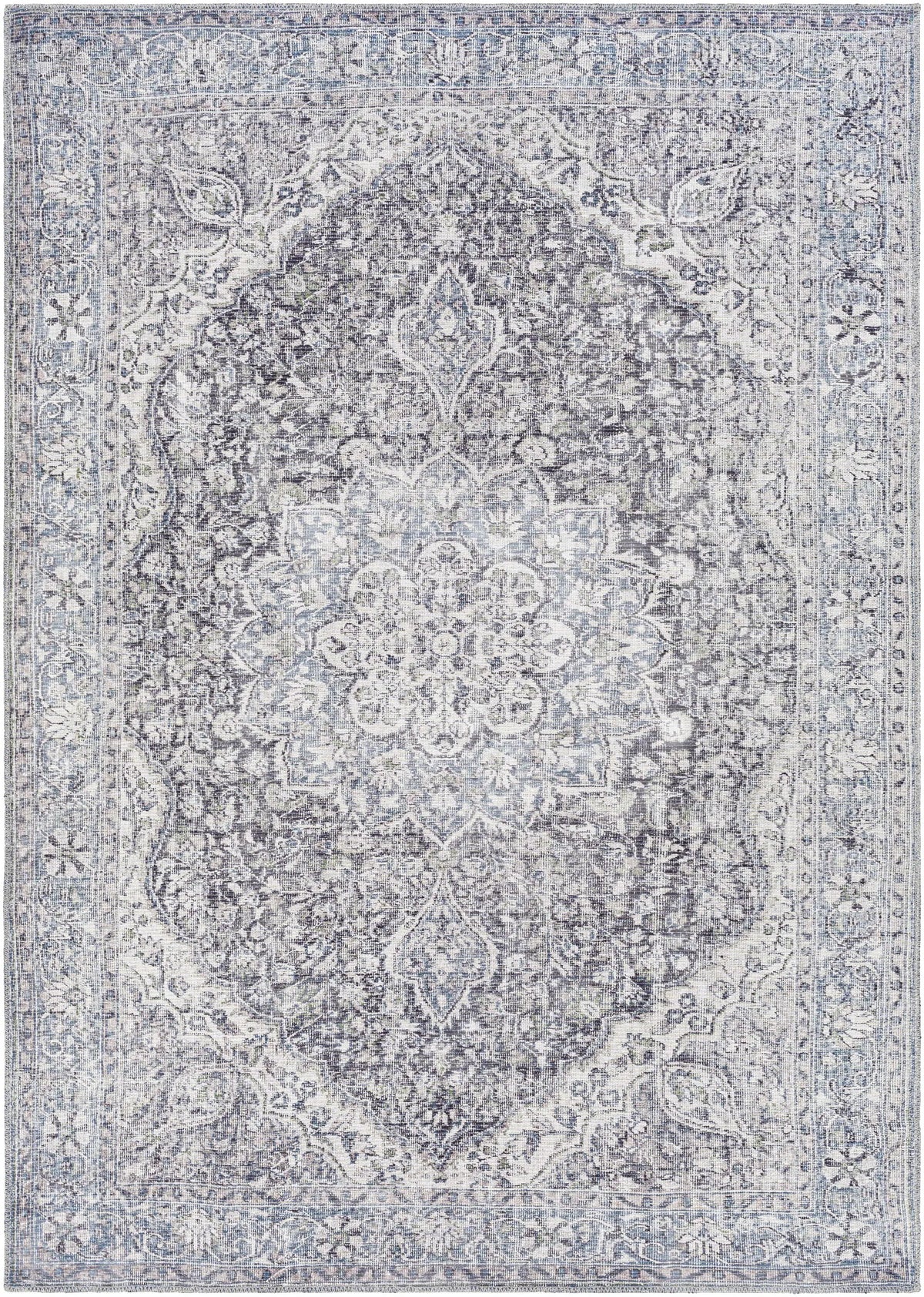 Tavas Blue Persian Style Washable Rug - Clearance, photo 12 of 14
