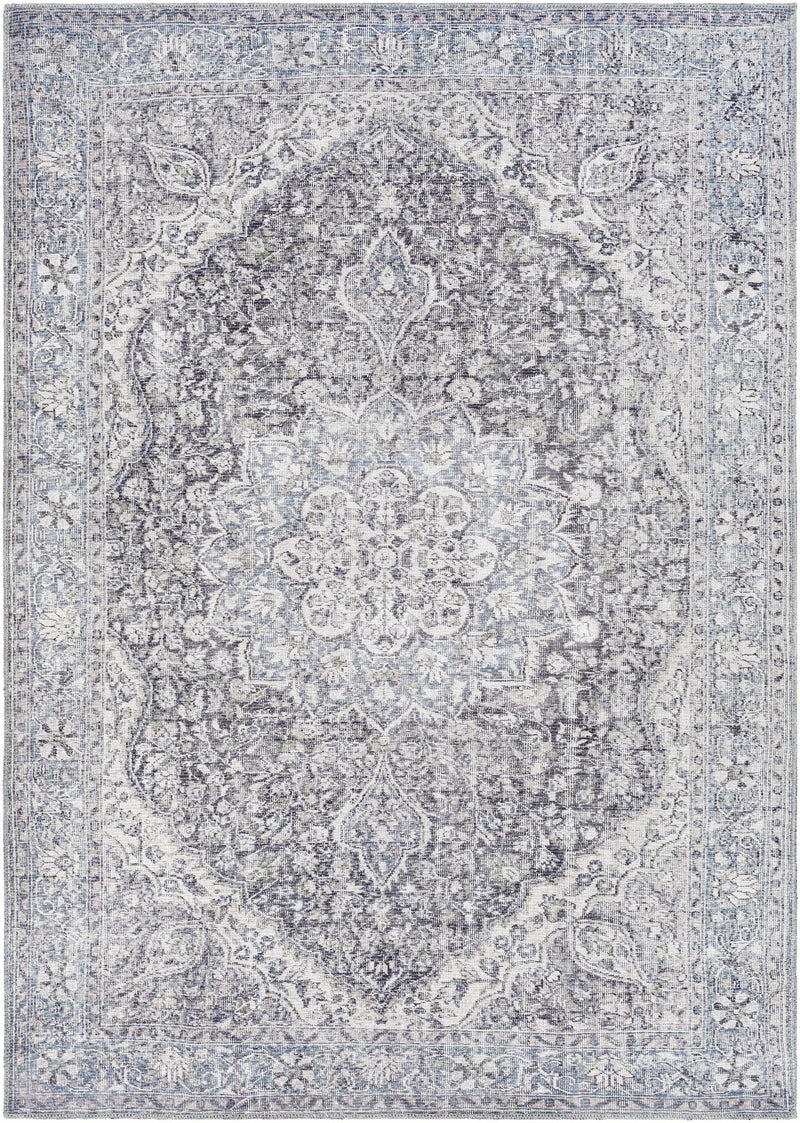 Tavas Blue Persian Style Washable Rug - Clearance by Boutique Rugs