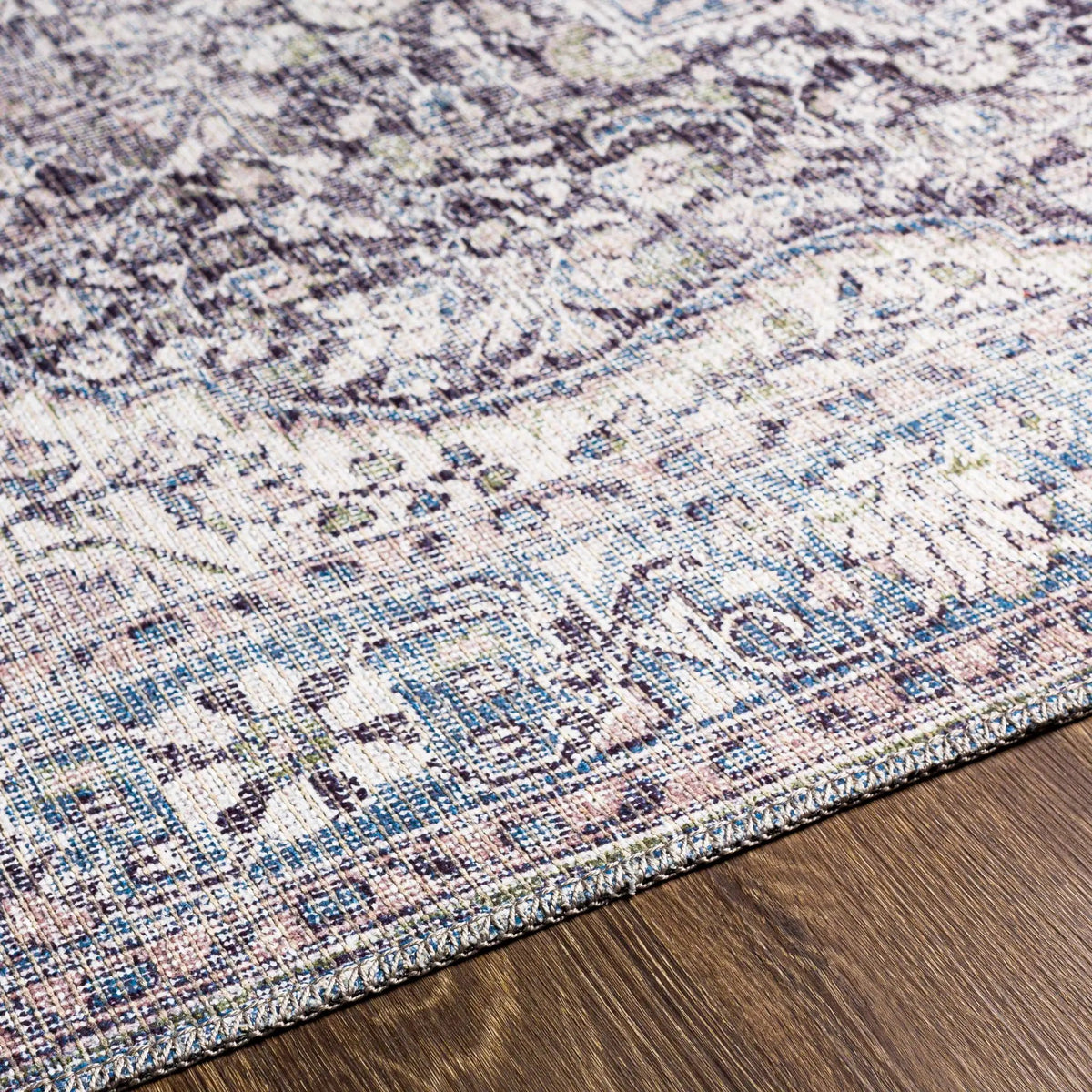 Tavas Blue Persian Style Washable Rug - Clearance, photo 14 of 14