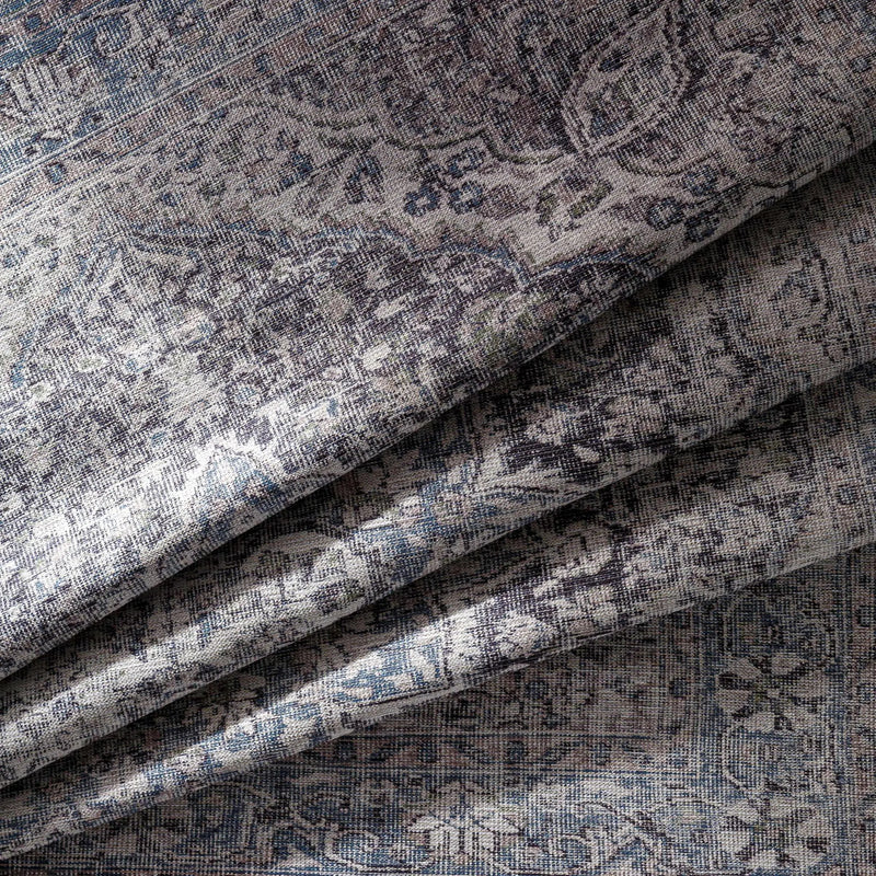 Tavas Blue Persian Style Washable Rug - Clearance by Boutique Rugs