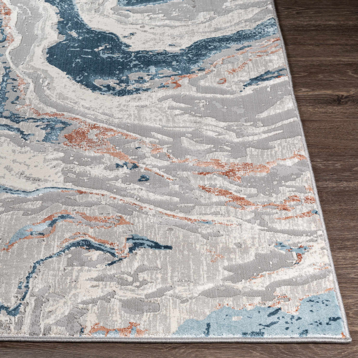 Tayport Blue Marble Rug - Clearance, photo 8 of 8
